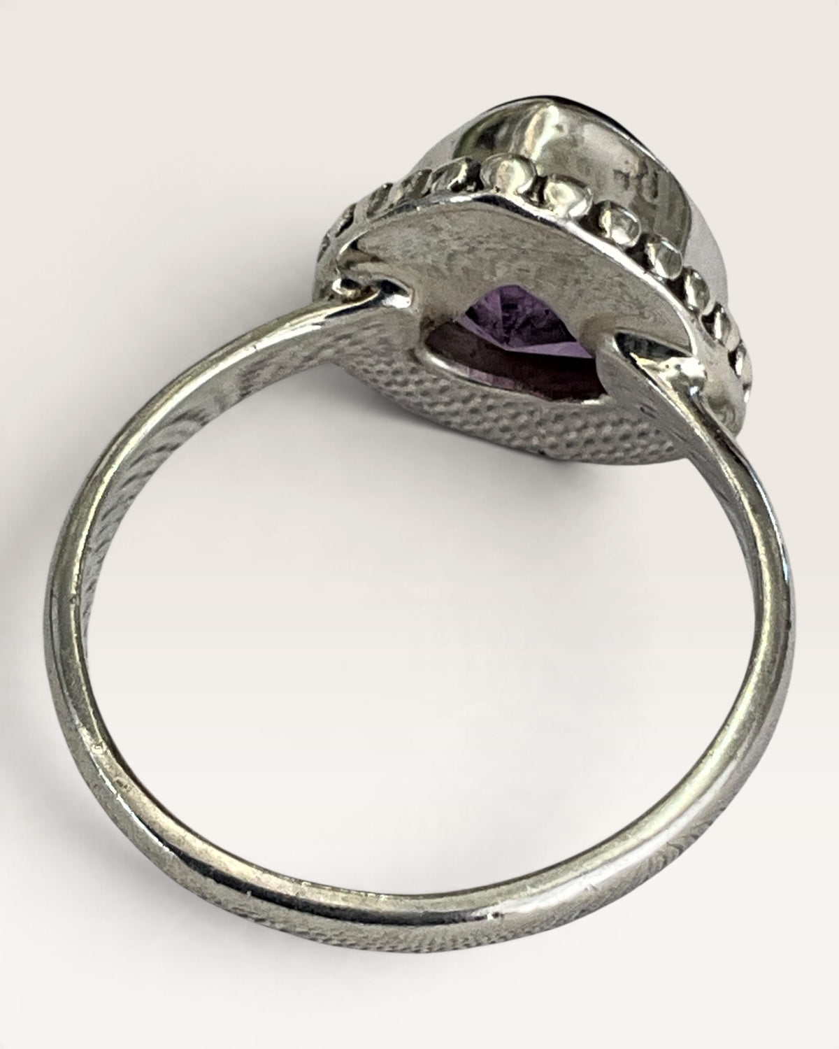 Sterling Silver Natural Amethyst Gemstone Ring