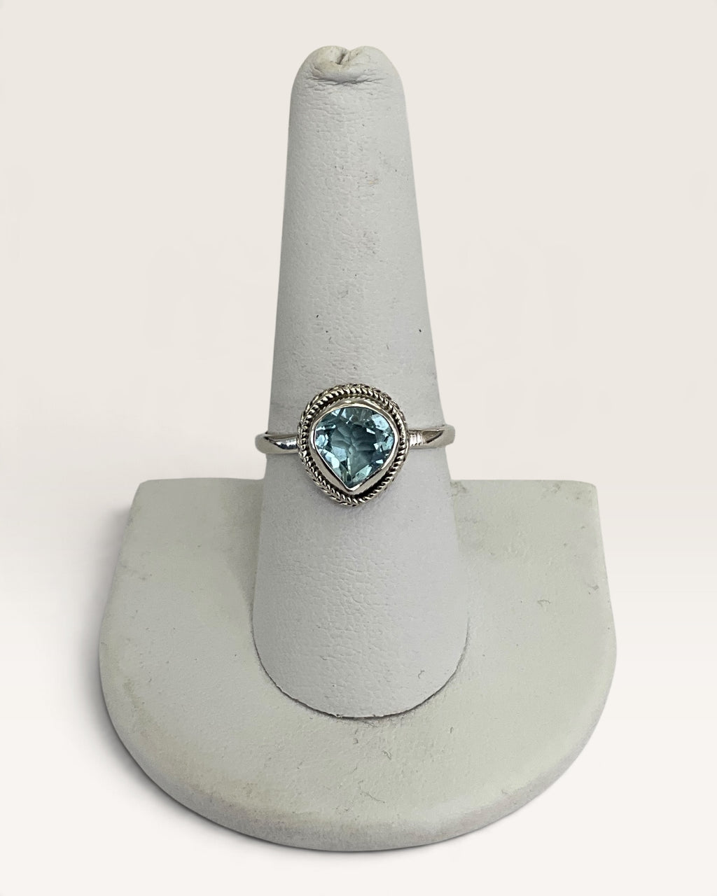 Sterling Silver Blue Topaz Gemstone Ring