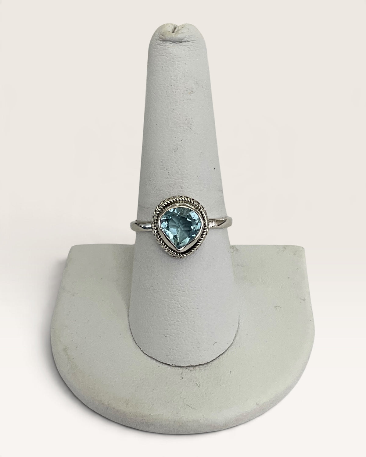Sterling Silver Blue Topaz Gemstone Ring