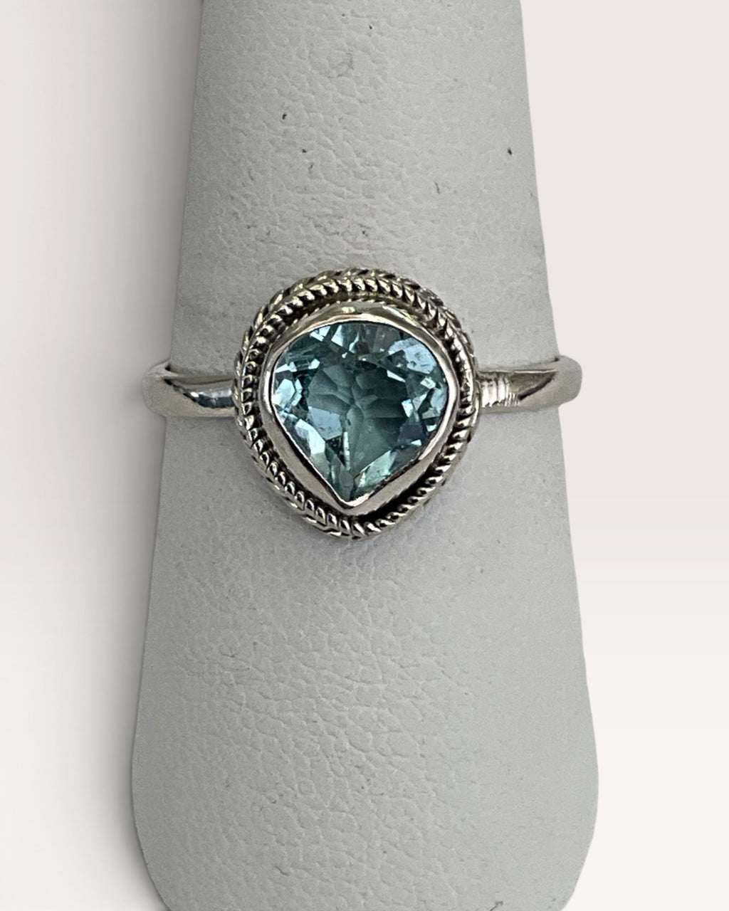 Sterling Silver Blue Topaz Gemstone Ring