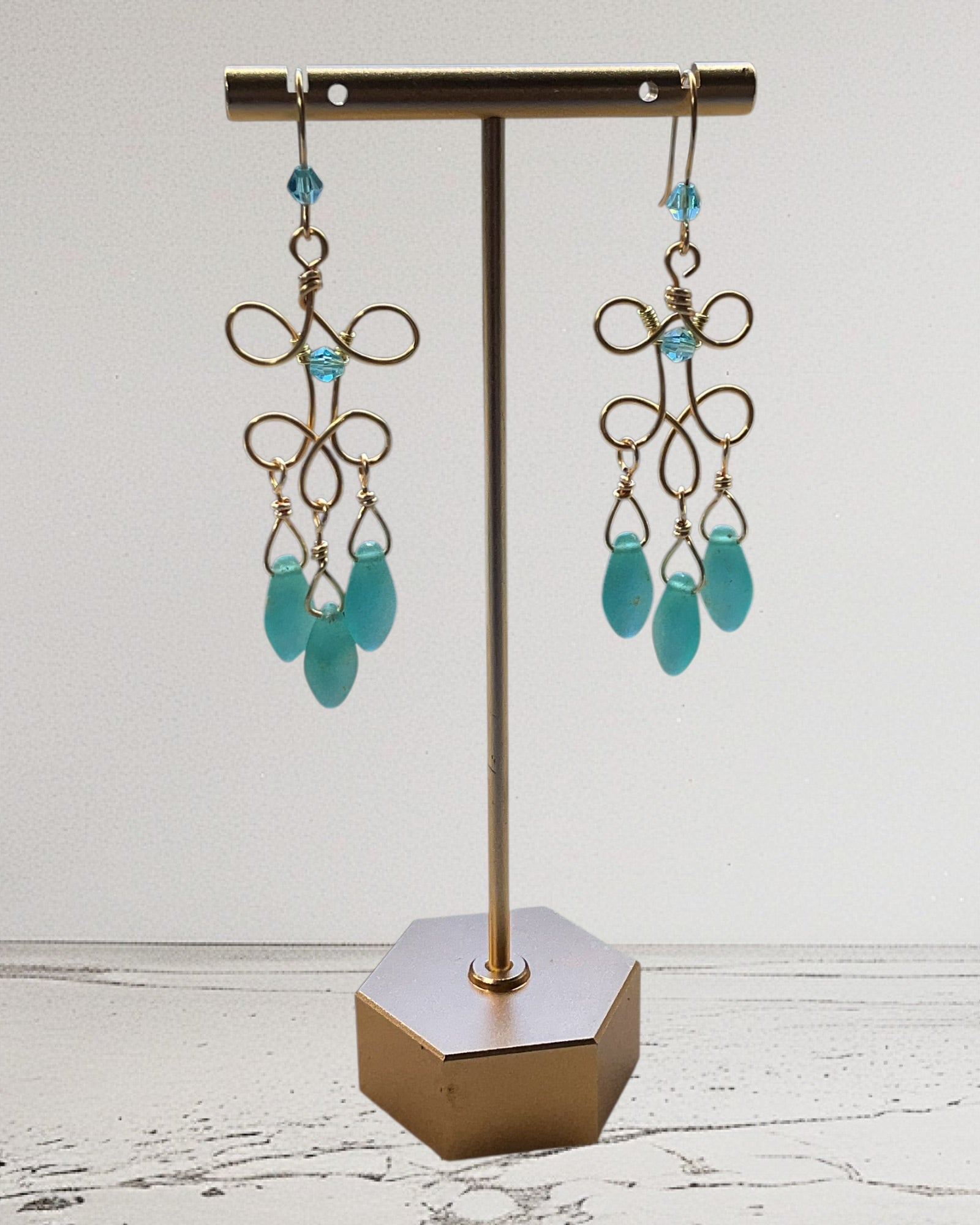 Czech Glass Dagger Designer Earrings