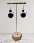 Czech Glass & Onyx Designer Earrings