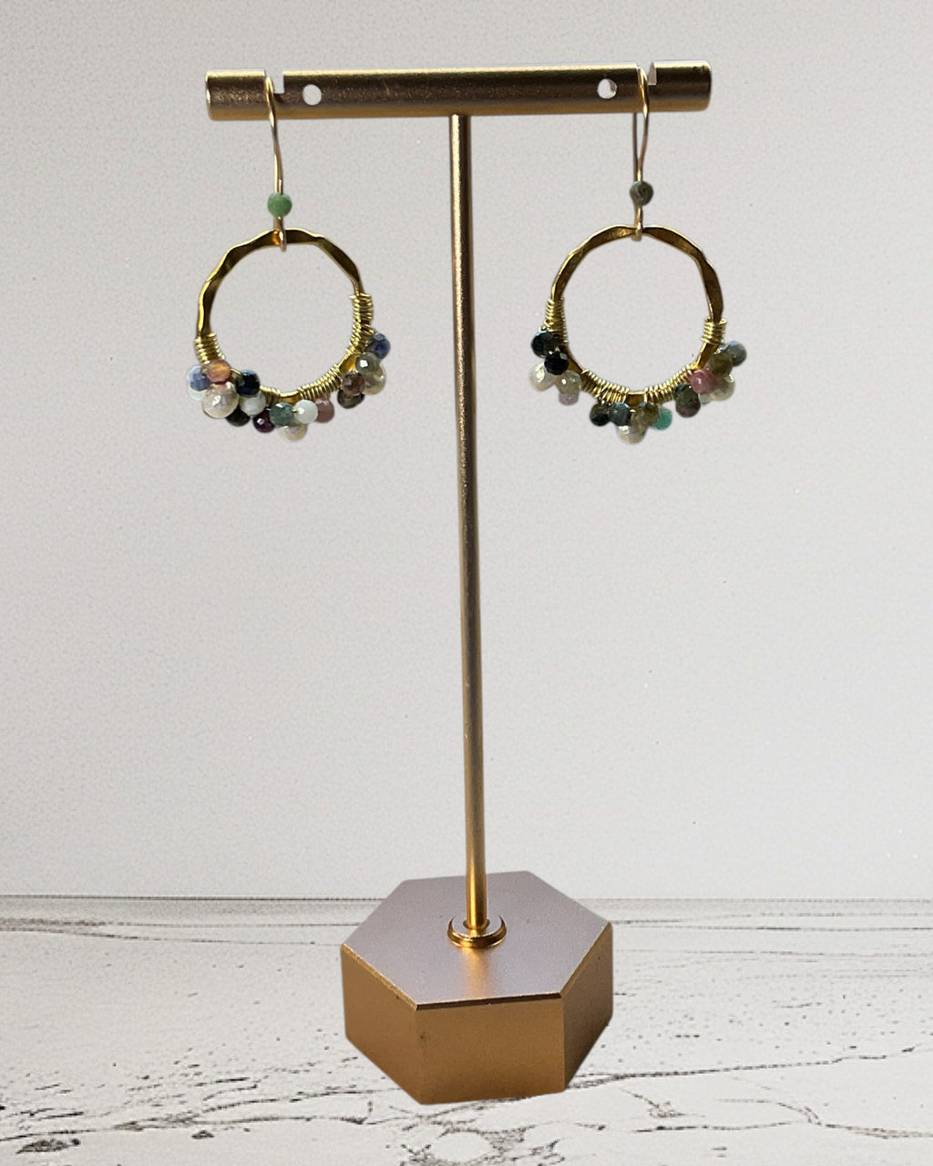 Watermelon Tourmaline Designer Earrings
