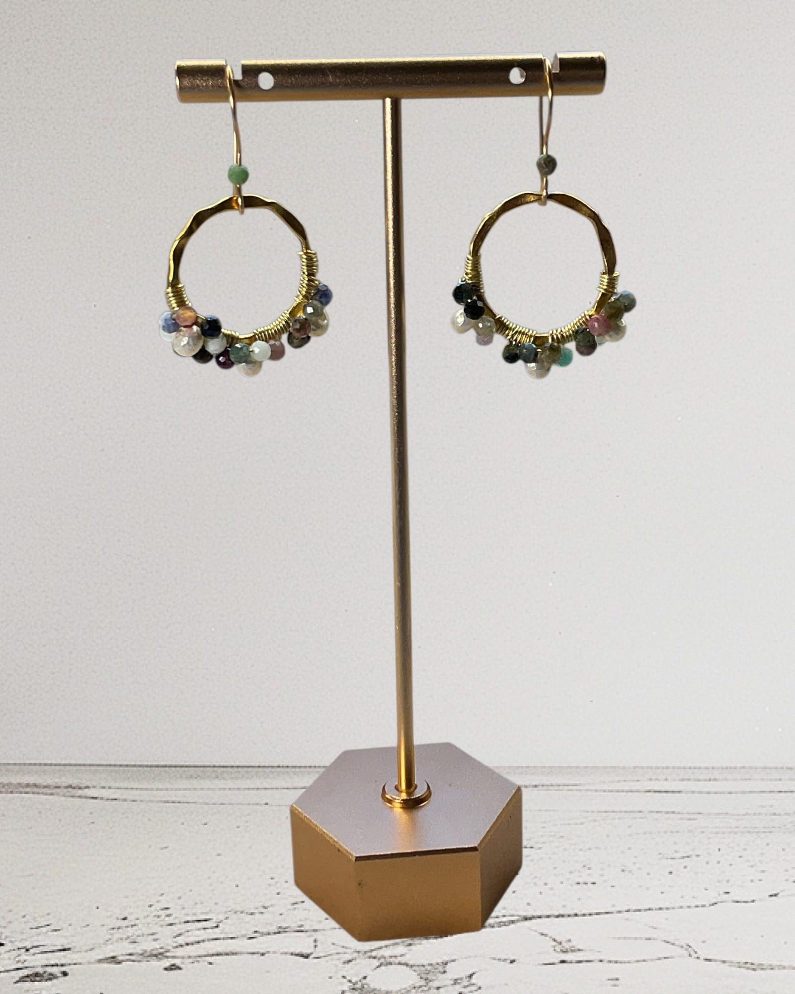 Watermelon Tourmaline Designer Earrings