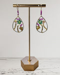 Flower Garden Seed Beads Designer Earrings