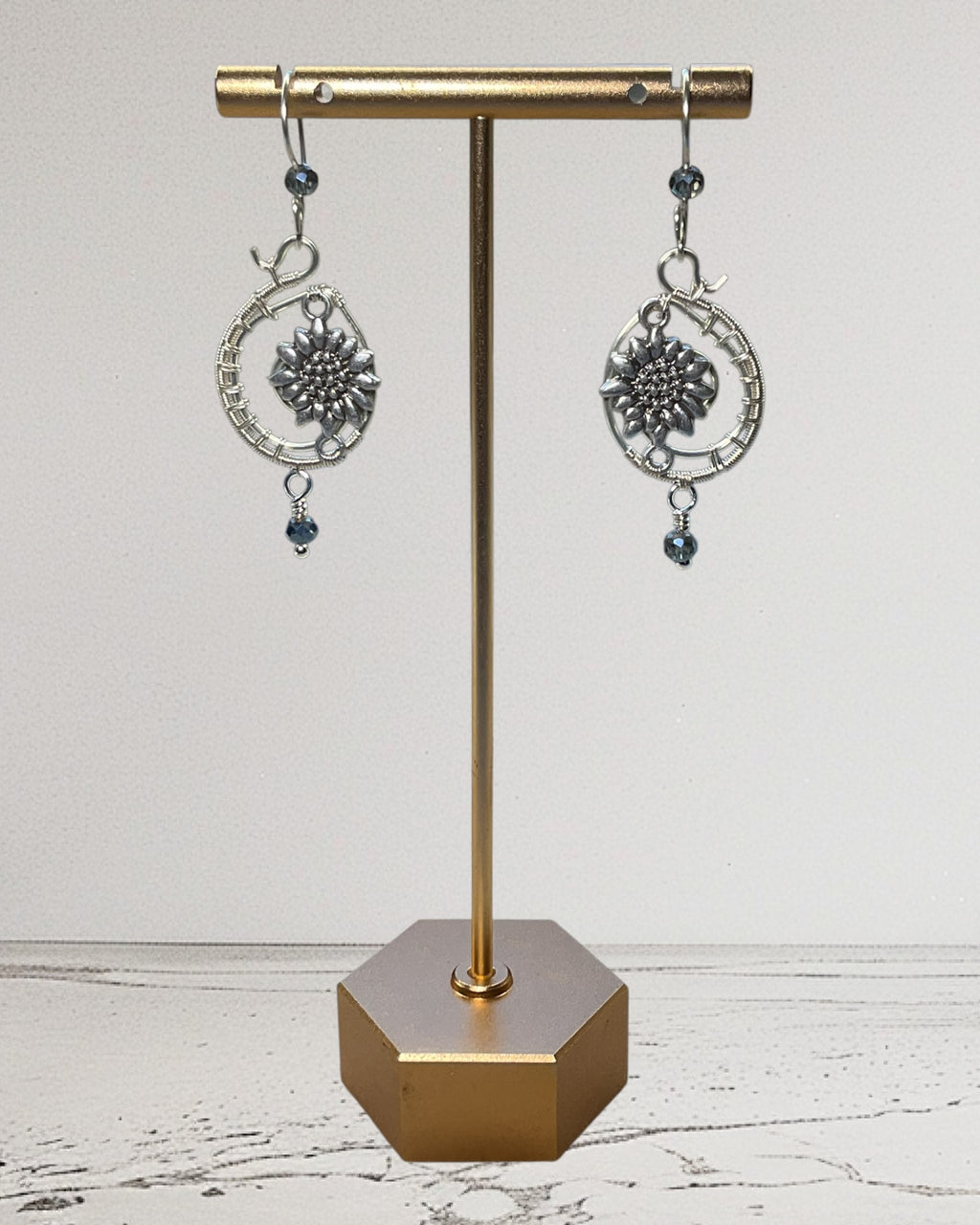 Silver Wire Wrapped Designer Earrings