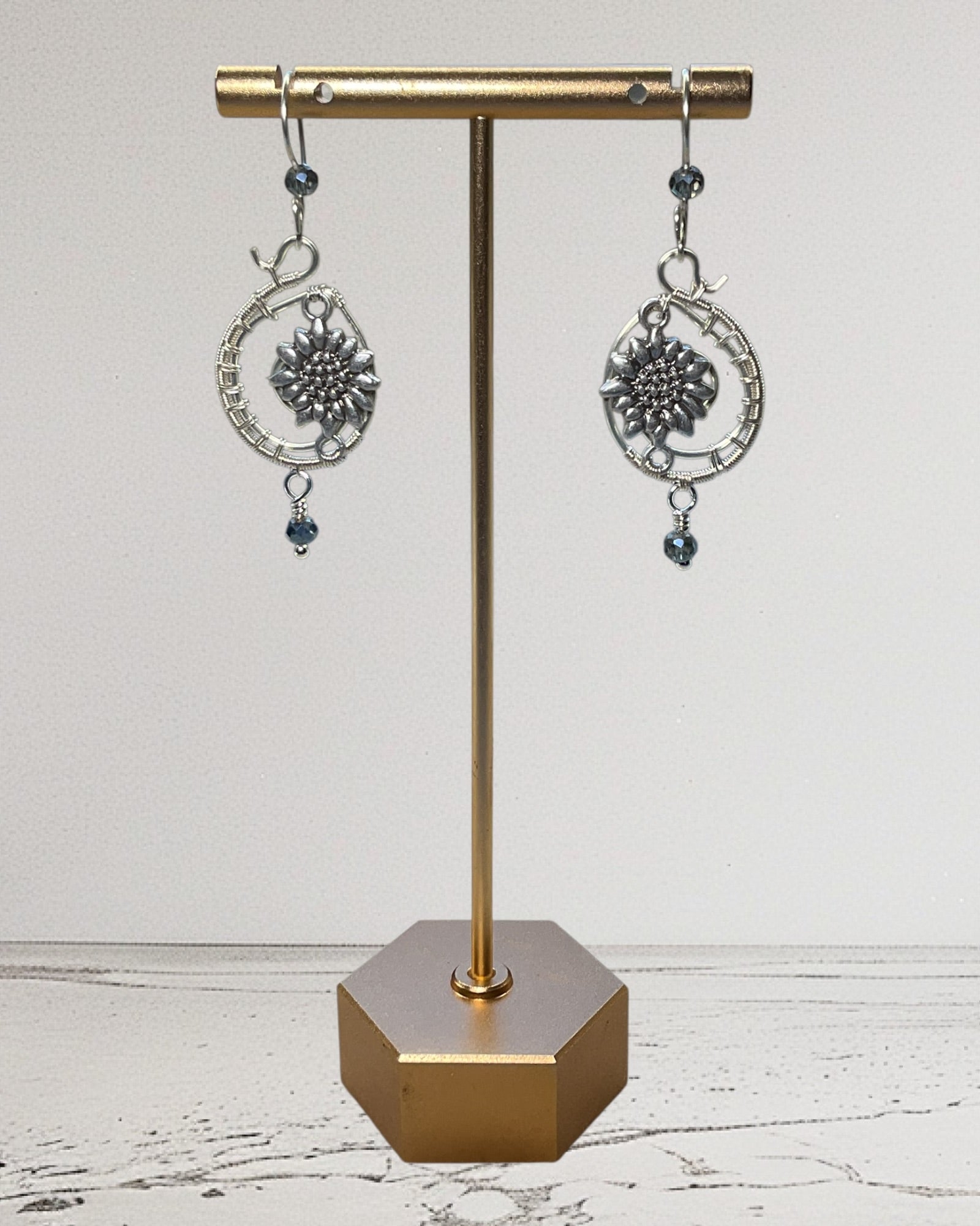 Silver Wire Wrapped Designer Earrings