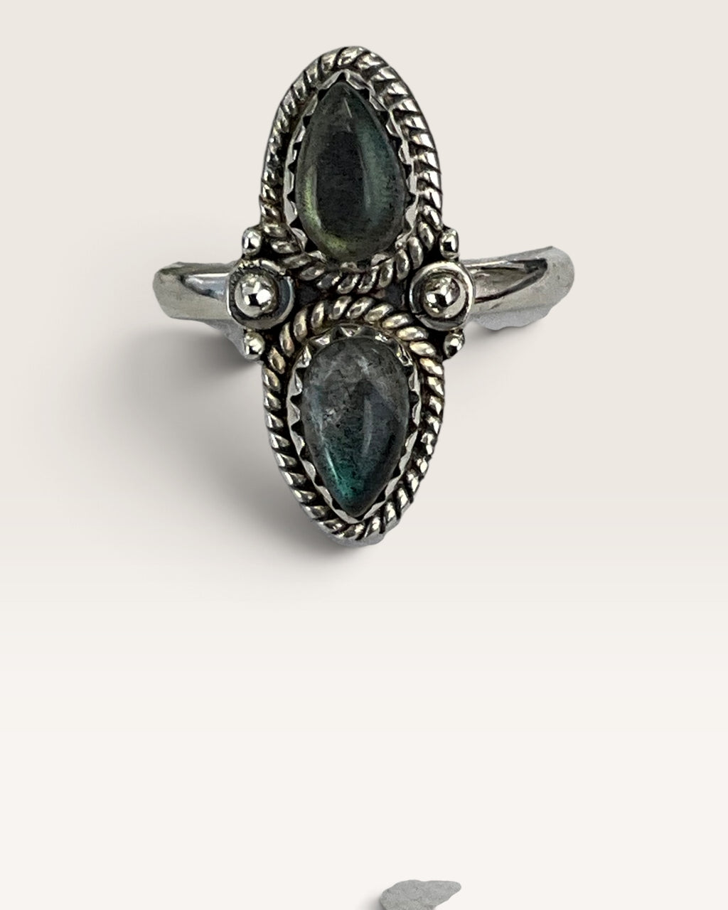 Sterling Silver Natural Labradorite Gemstone Ring