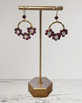 Iridescent Garnet Designer Earrings