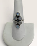 Sterling Silver Faceted Moonstone Gemstone Ring