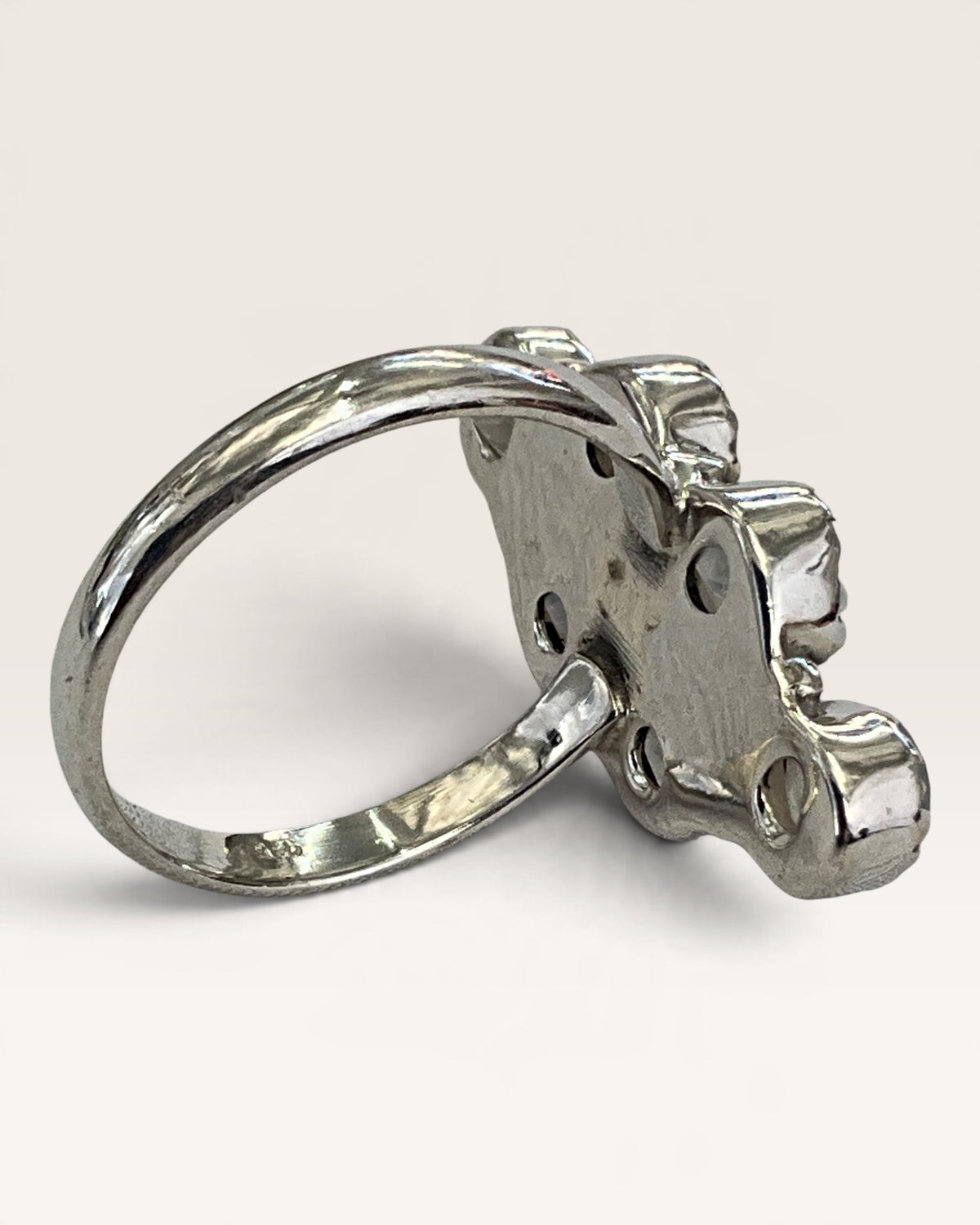 Sterling Silver Faceted Moonstone Gemstone Ring