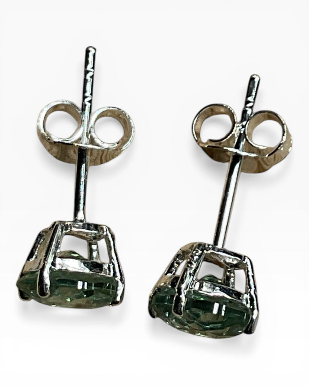 Bling Collection - Goshenite Sterling Silver Stud Earrings