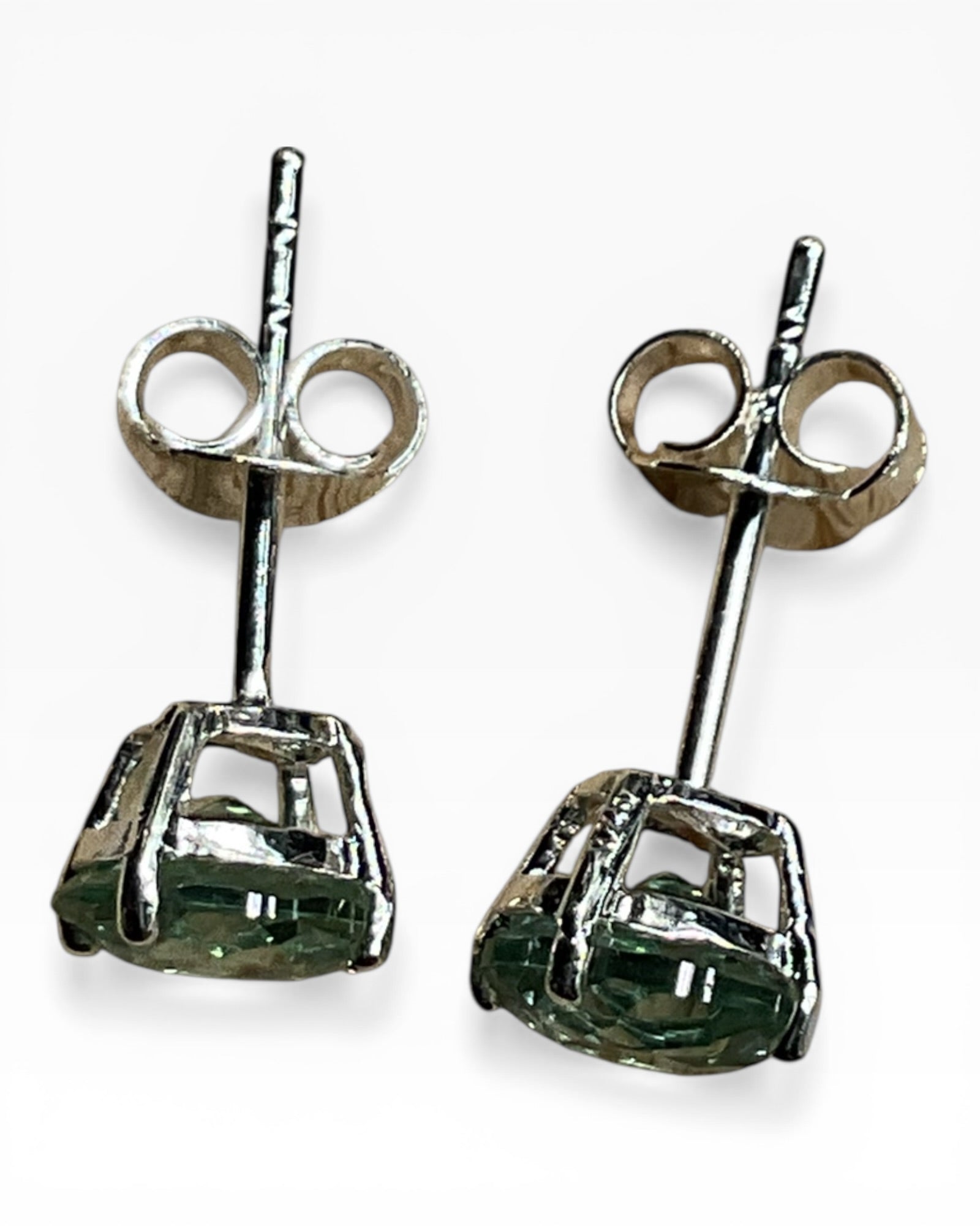 Bling Collection - Goshenite Sterling Silver Stud Earrings