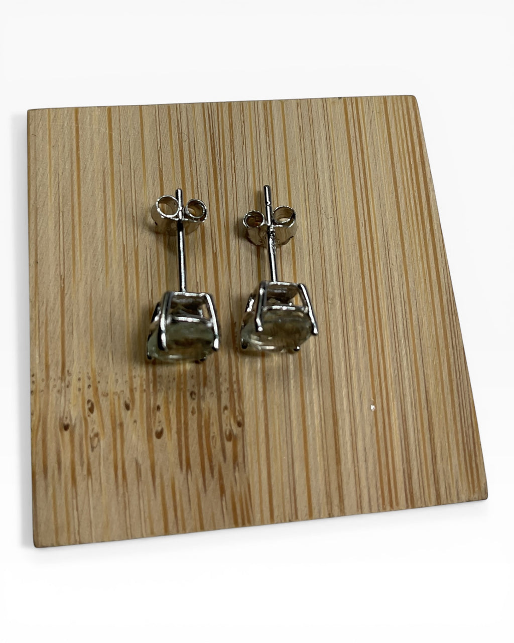 Bling Collection - Goshenite Sterling Silver Stud Earrings