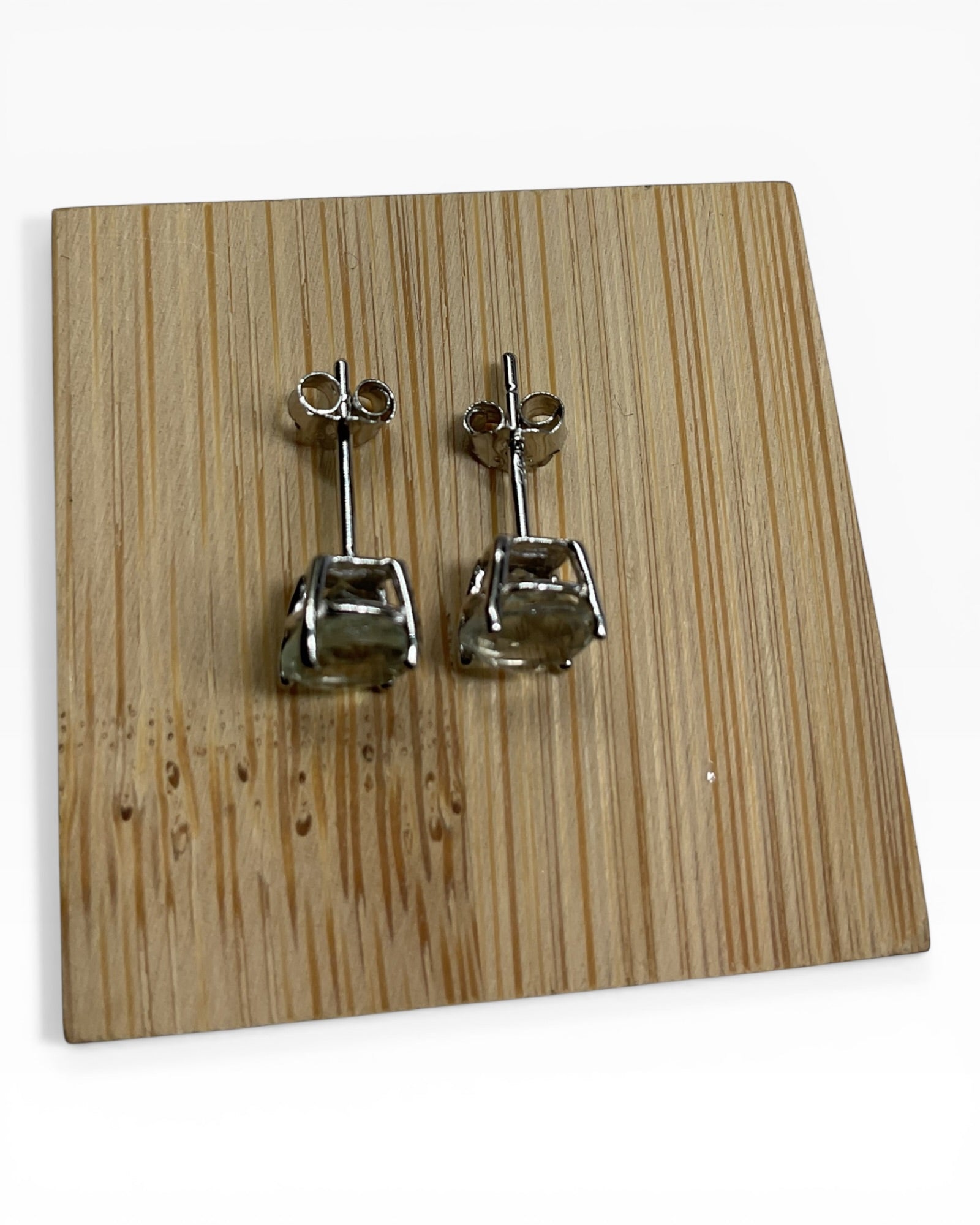 Bling Collection - Goshenite Sterling Silver Stud Earrings