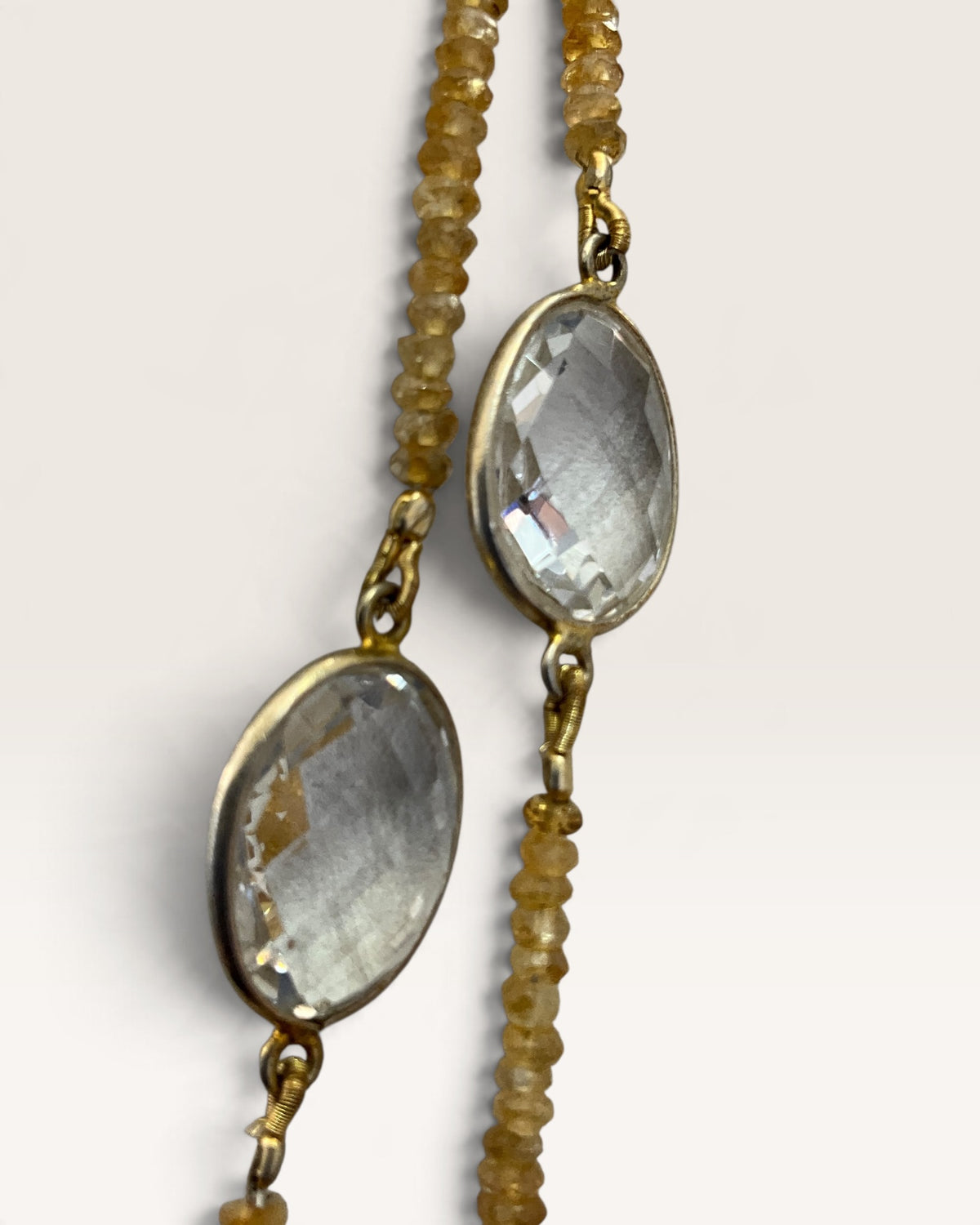 Natural Gemstone & Crystal Quartz Nugget 36” Necklace