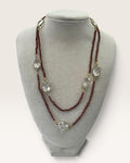 Natural Gemstone & Crystal Quartz Nugget 36” Necklace