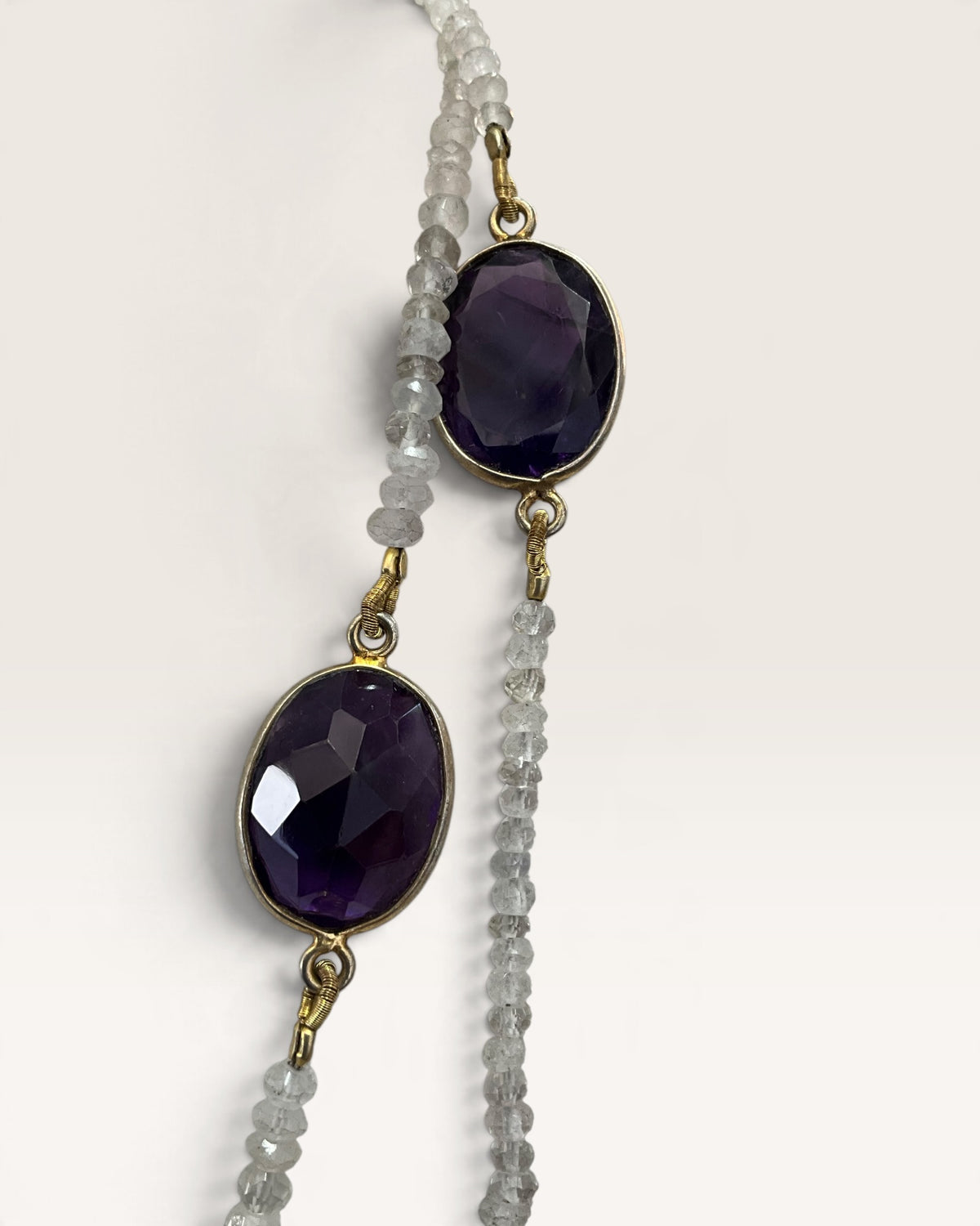 Natural Gemstone & Crystal Quartz Nugget 36” Necklace