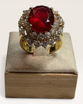 Ruby Cubic Zirconia Ring - Estate Sale (Great Condition)