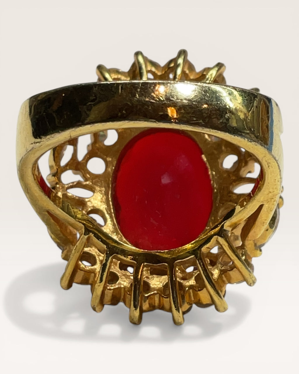 Ruby Cubic Zirconia Ring - Estate Sale (Great Condition)