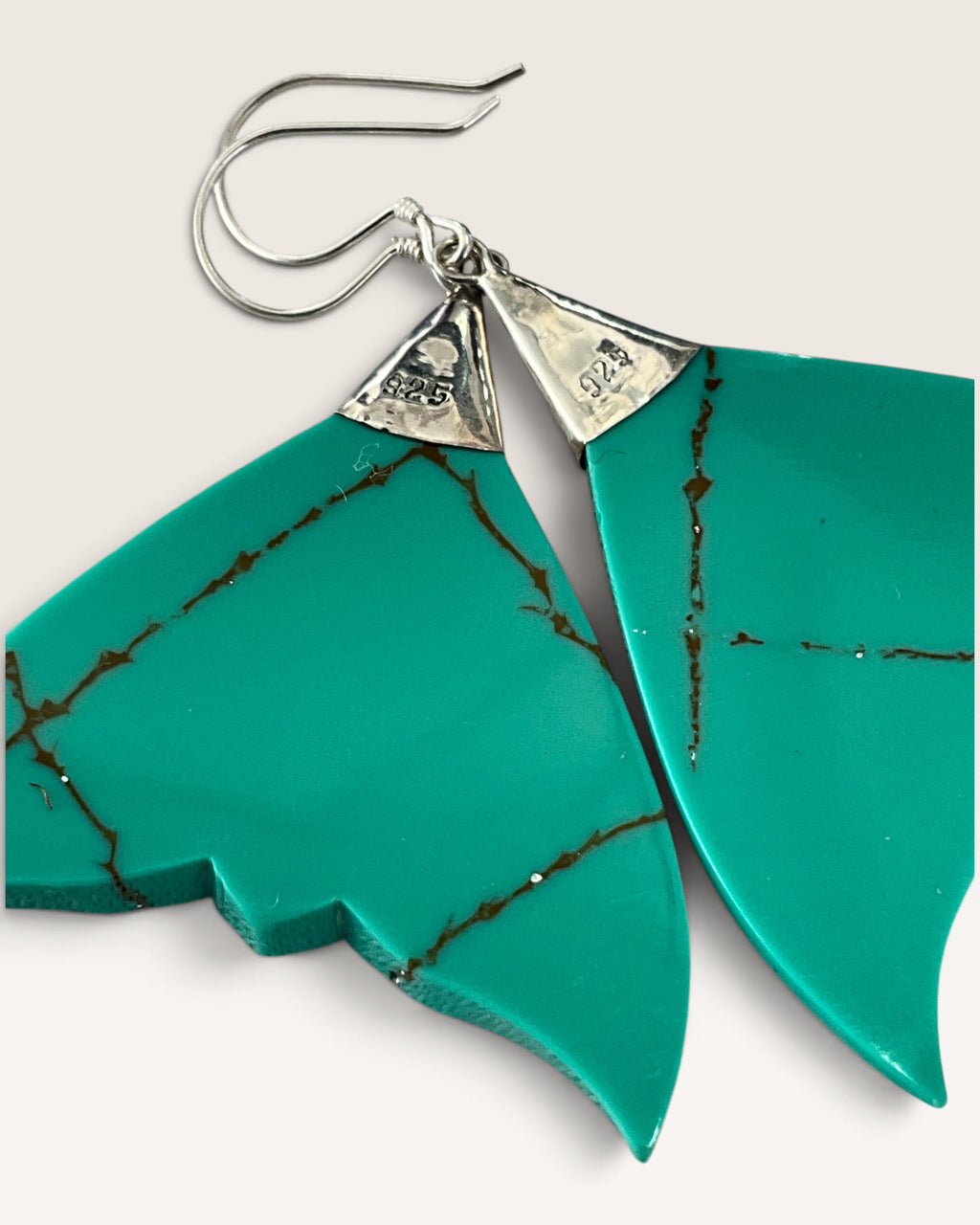 Sterling Silver Whale Tail Earrings