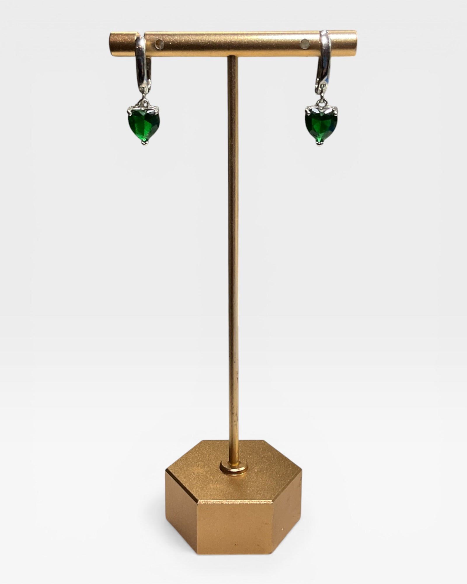 Bling Collection - Green Diopside Earrings (Sterling Silver) Estate Sale (Great Condition)