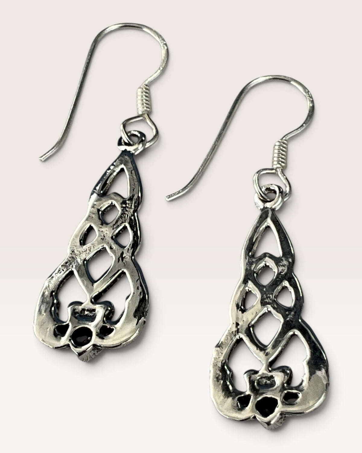 Sterling Silver Claddaugh Dangle Earring