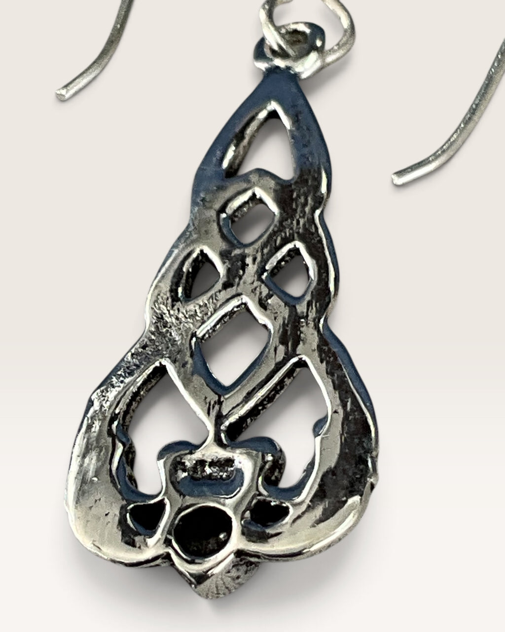 Sterling Silver Claddaugh Dangle Earring