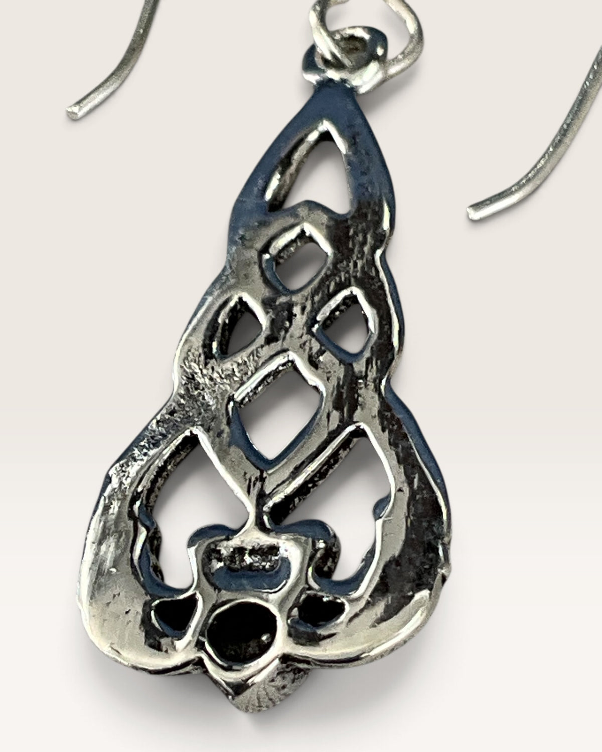 Sterling Silver Claddaugh Dangle Earring