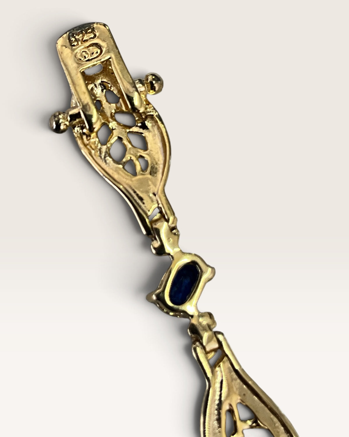 Gold over Sterling Silver Sapphire & Diamond Bracelet