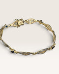 Gold over Sterling Silver Sapphire & Diamond Bracelet