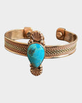 Bling Collection - Golden Hills Turquoise Cuff Bangle Bracelet