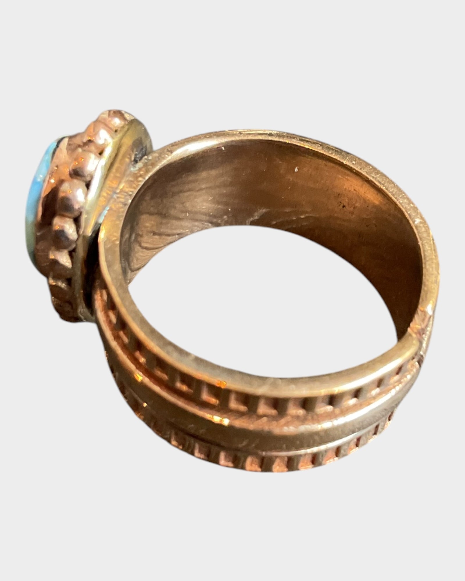 Bling Collection - Golden Hills Turquoise Ring
