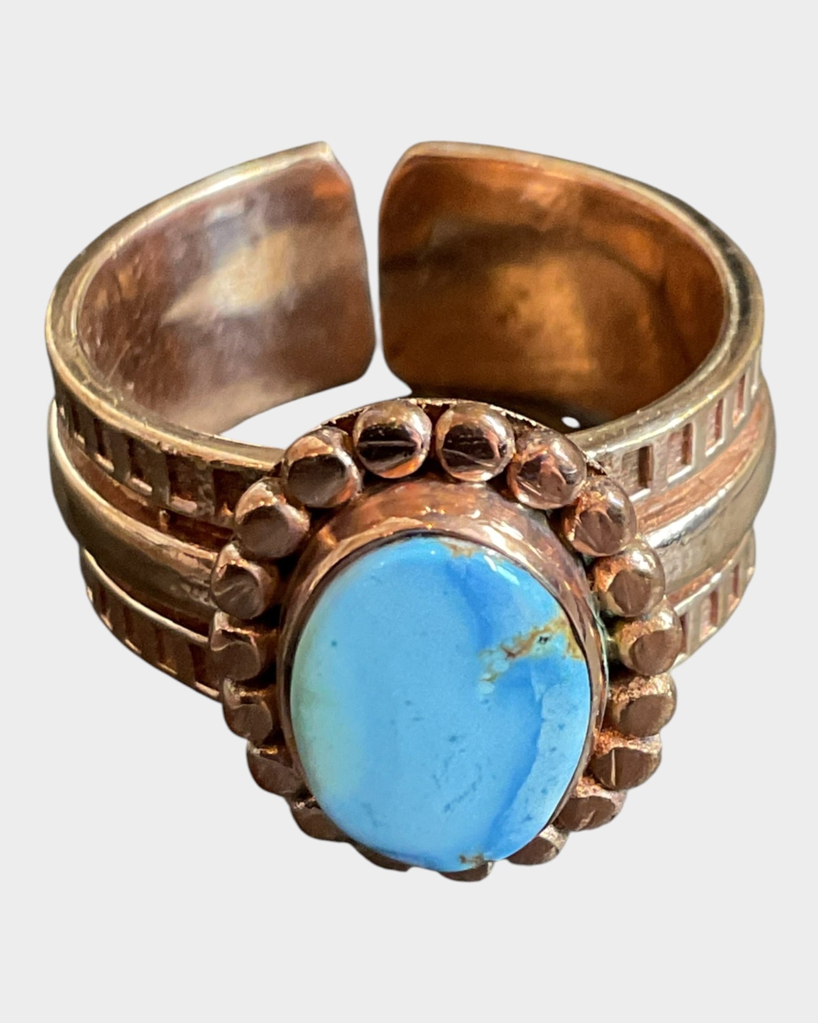 Bling Collection - Golden Hills Turquoise Ring