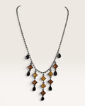 1928 Amber & Onyx Statement Necklace- Pre-Loved