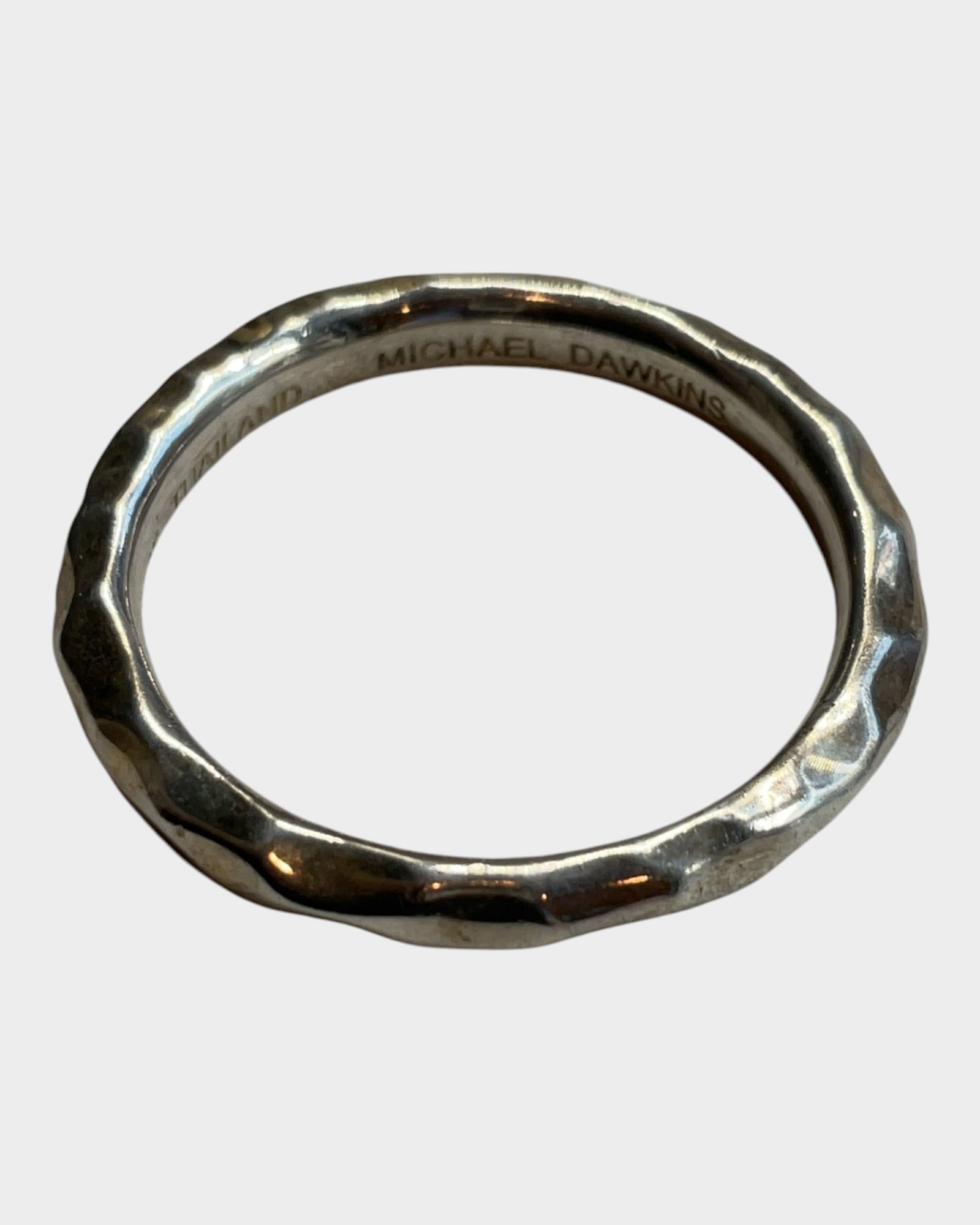 Sterling Silver Hammered Band Ring - Estate Sale (Great Condition)