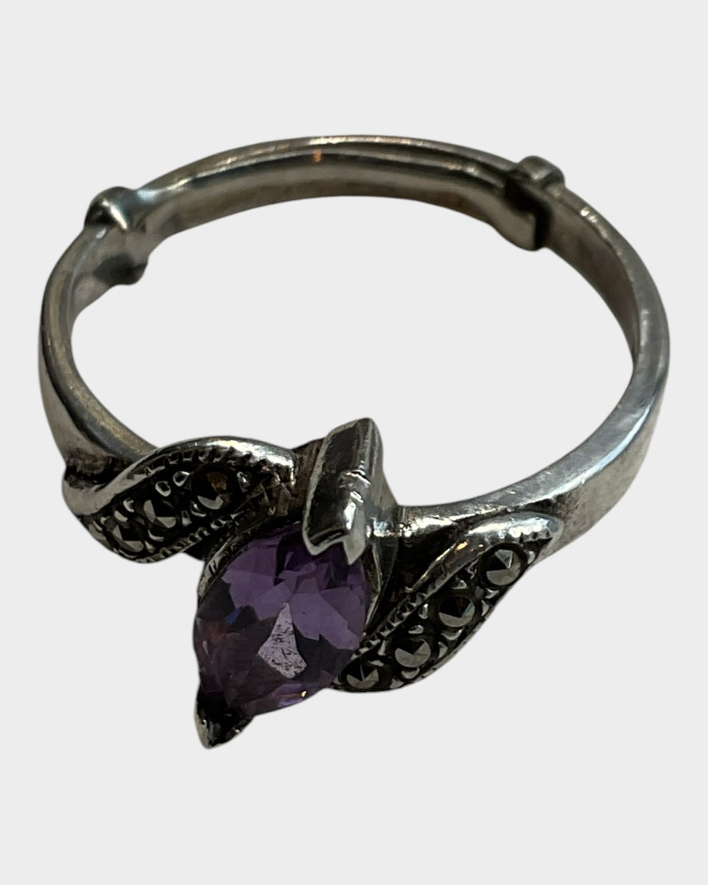 Marcasite & Amethyst Ring - Estate Sale (Great Condition)
