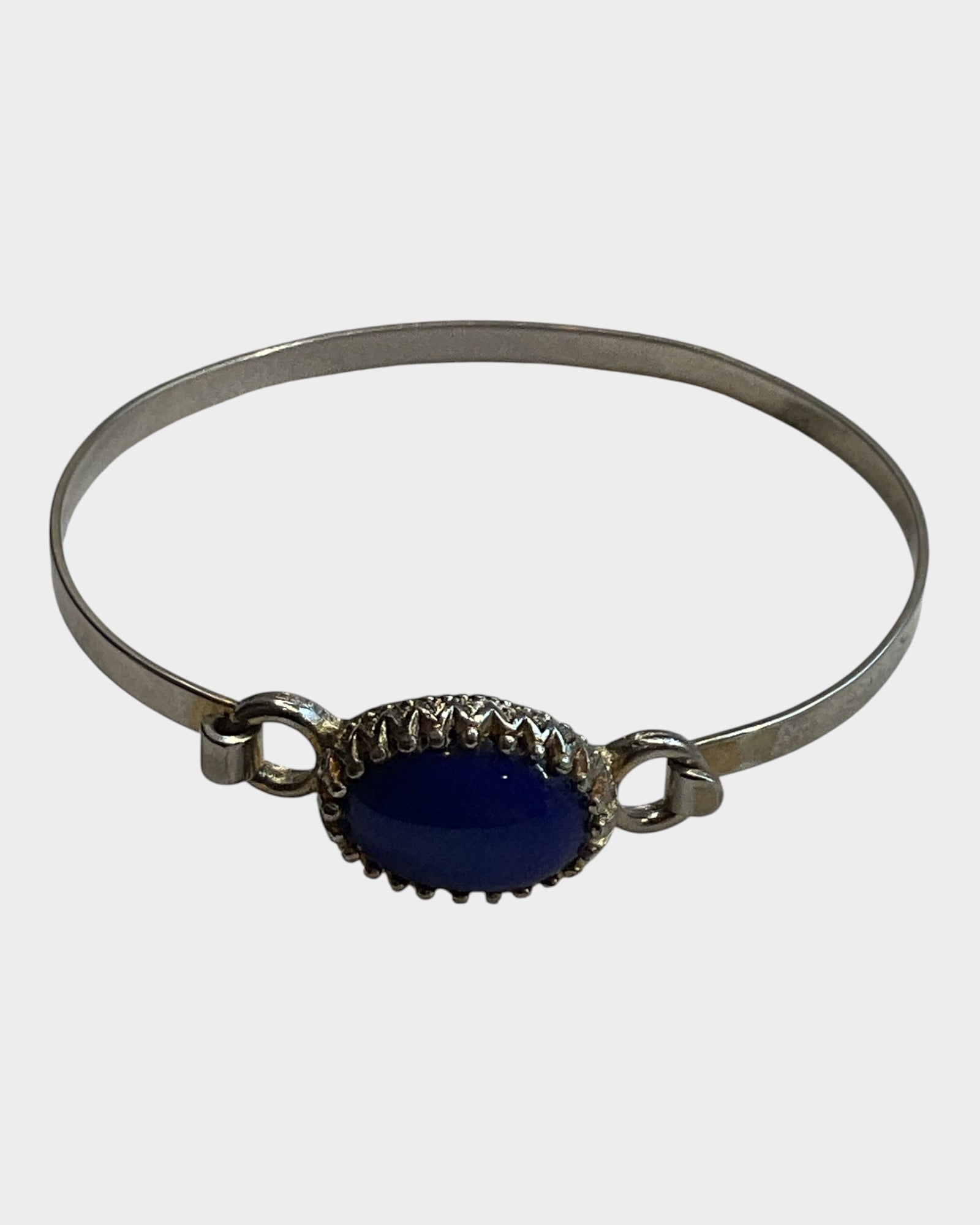 Avon Cuff Bracelet with Blue Cabochon Bracelet - Estate Sale (Great Condition)