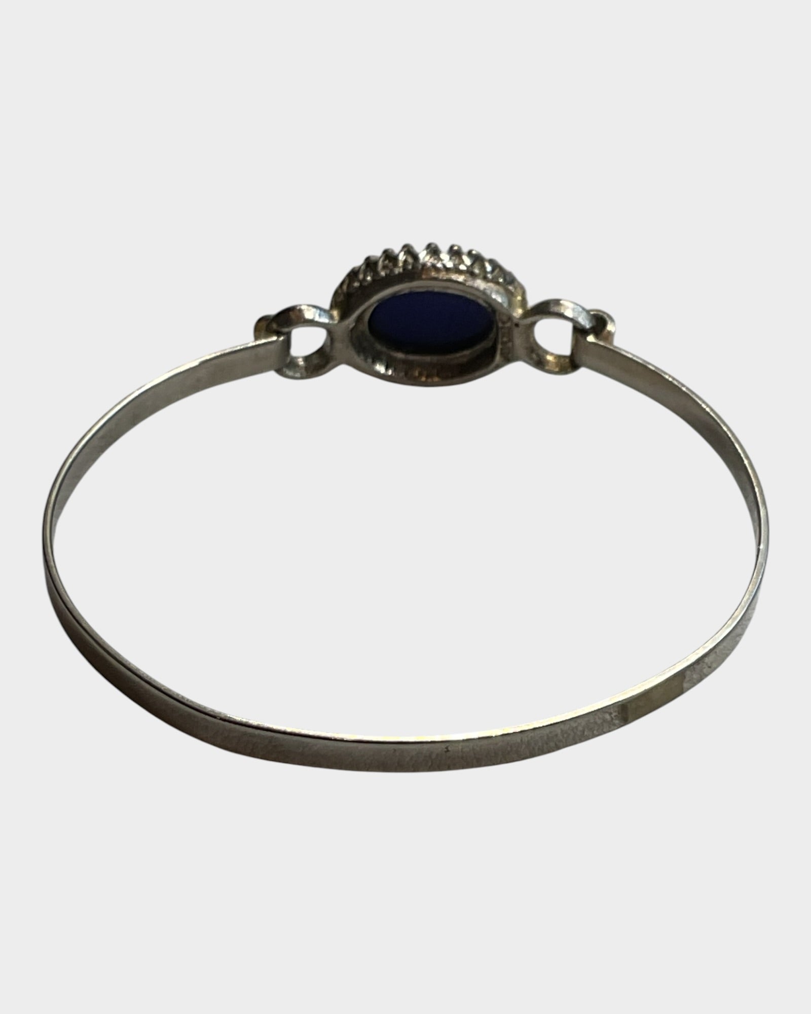 Avon Cuff Bracelet with Blue Cabochon Bracelet - Estate Sale (Great Condition)
