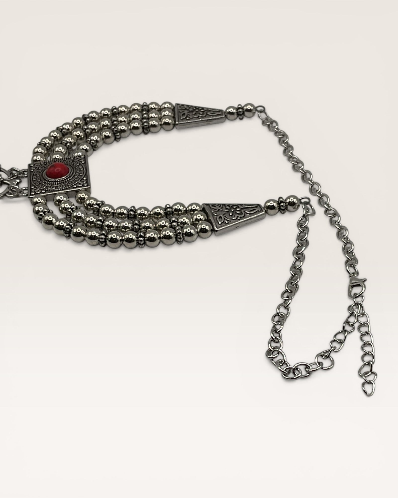 Paparazzi Santa Fe Solstice with Red Howlite Necklace - Estate Sale (Great Condition)