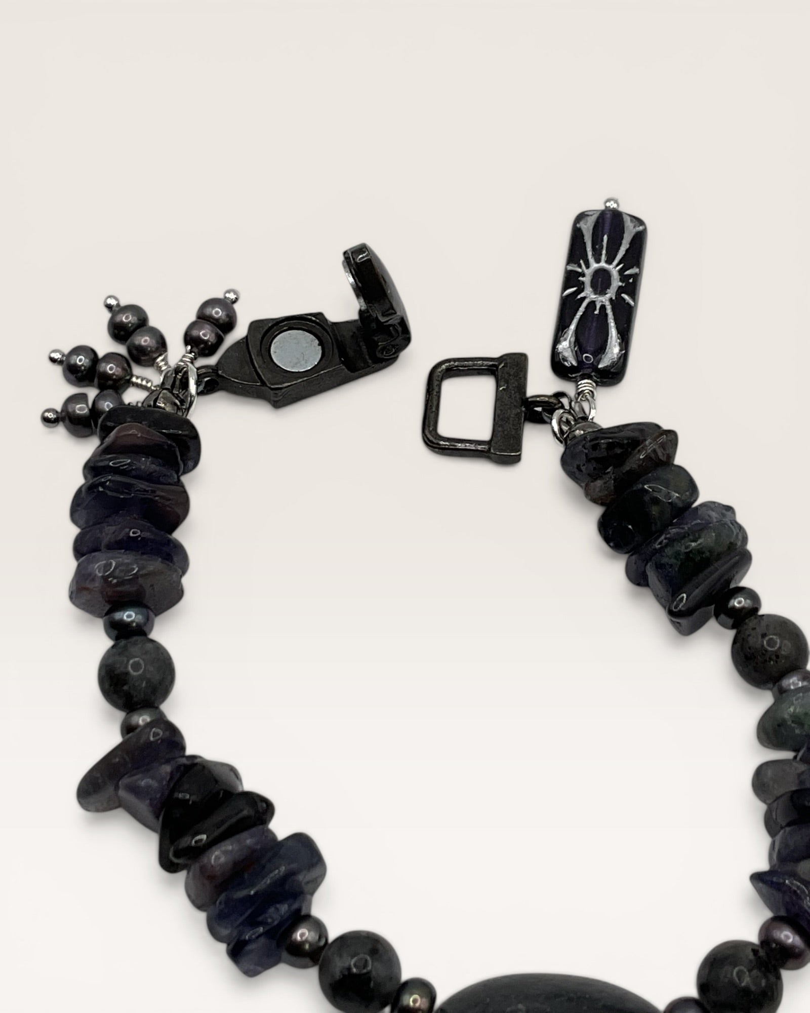 Amethyst Nuggets and Hematite Designer Bracelet