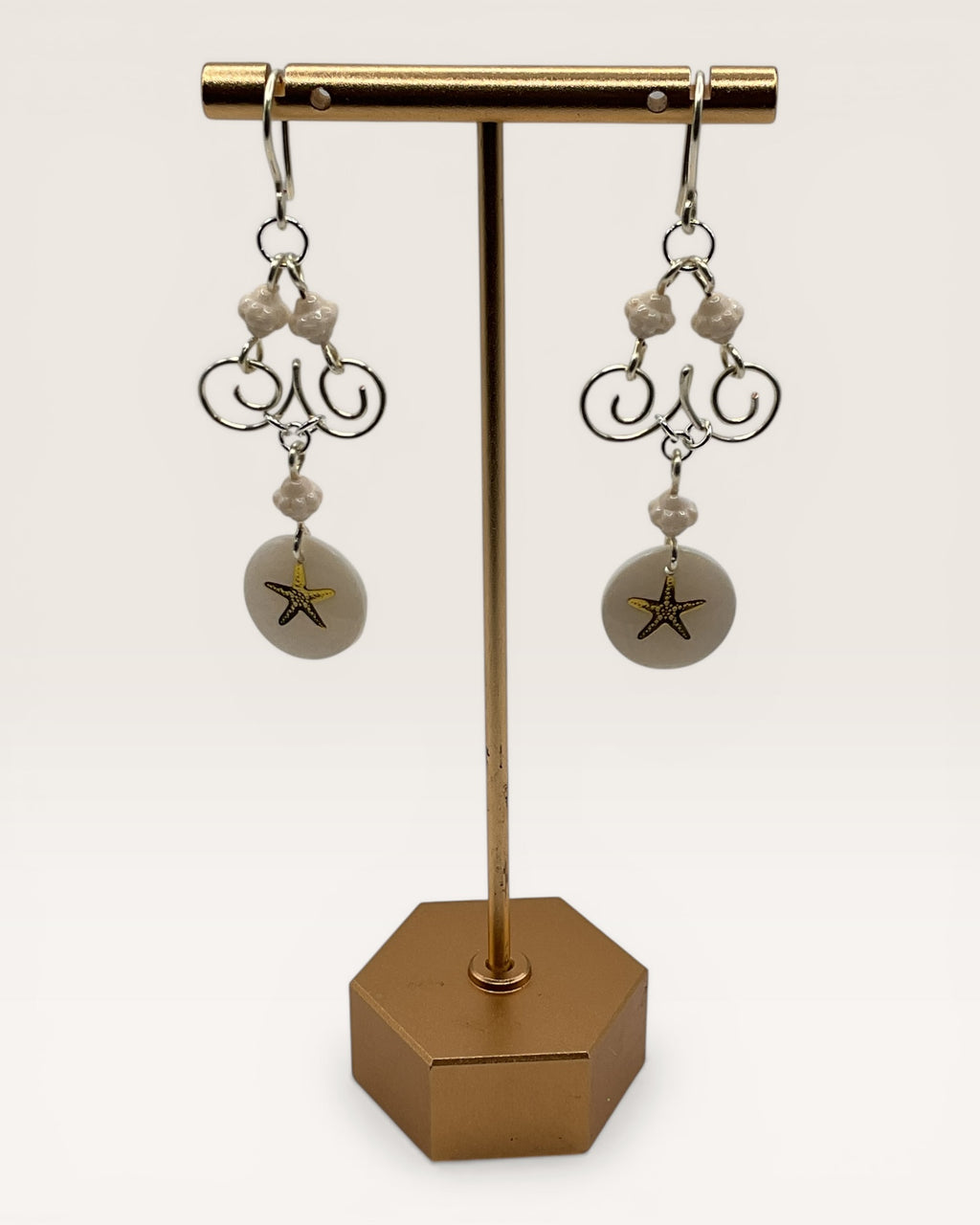 Czech Glass and Silver Casual Earrings