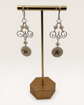 Czech Glass and Silver Casual Earrings