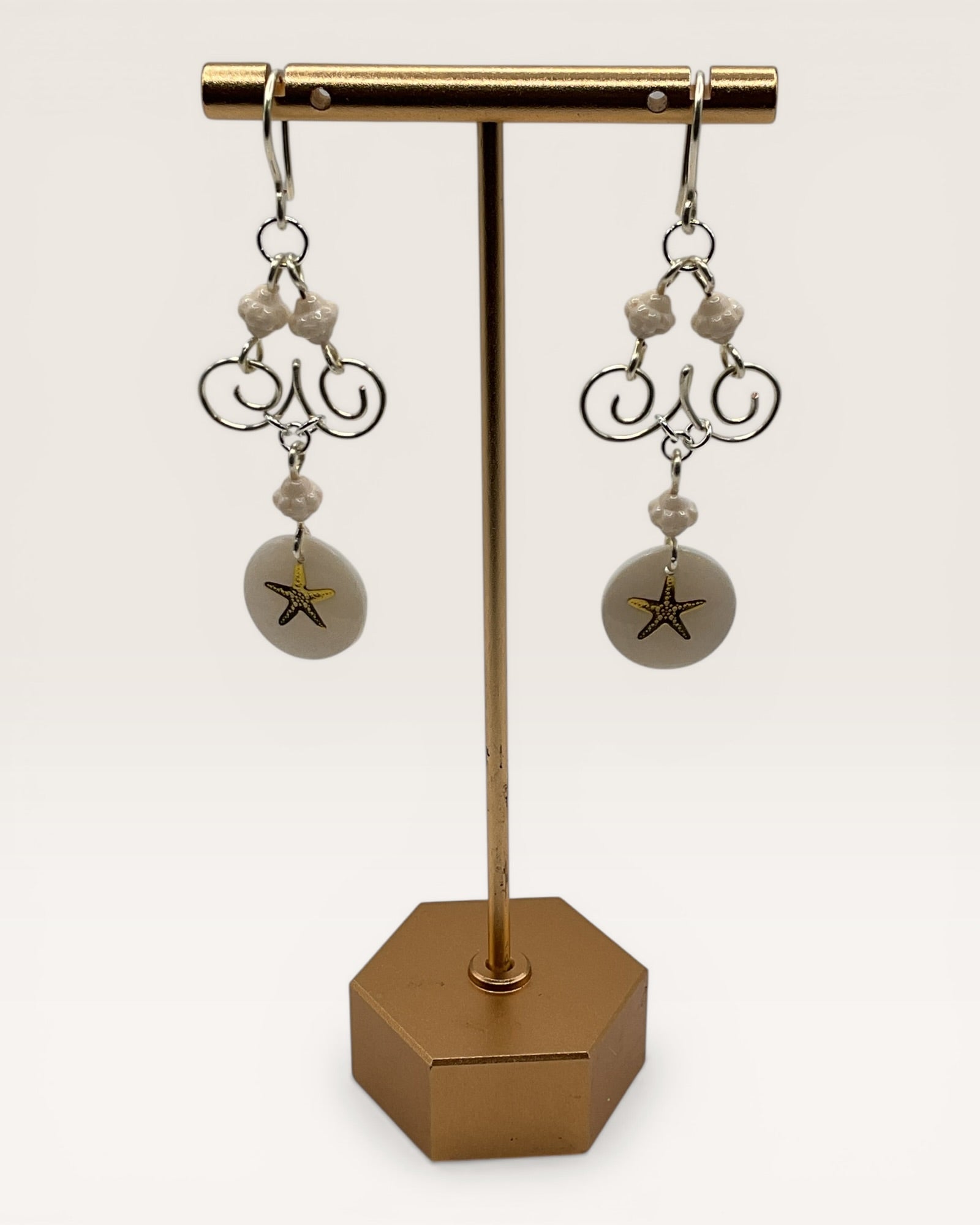 Czech Glass and Silver Casual Earrings