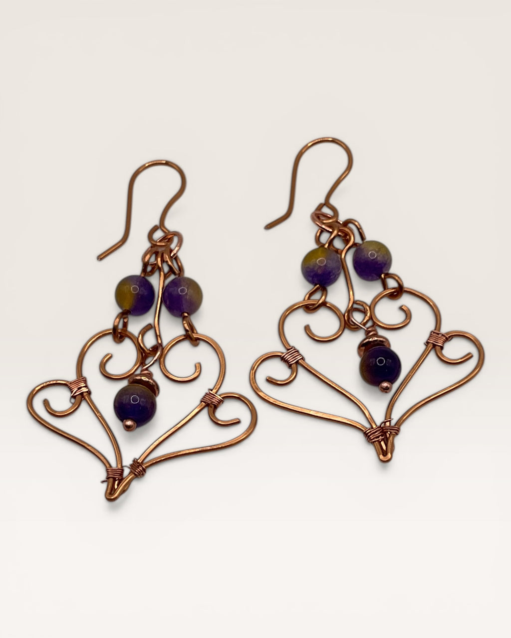 Ametrine & Copper Casual Earrings
