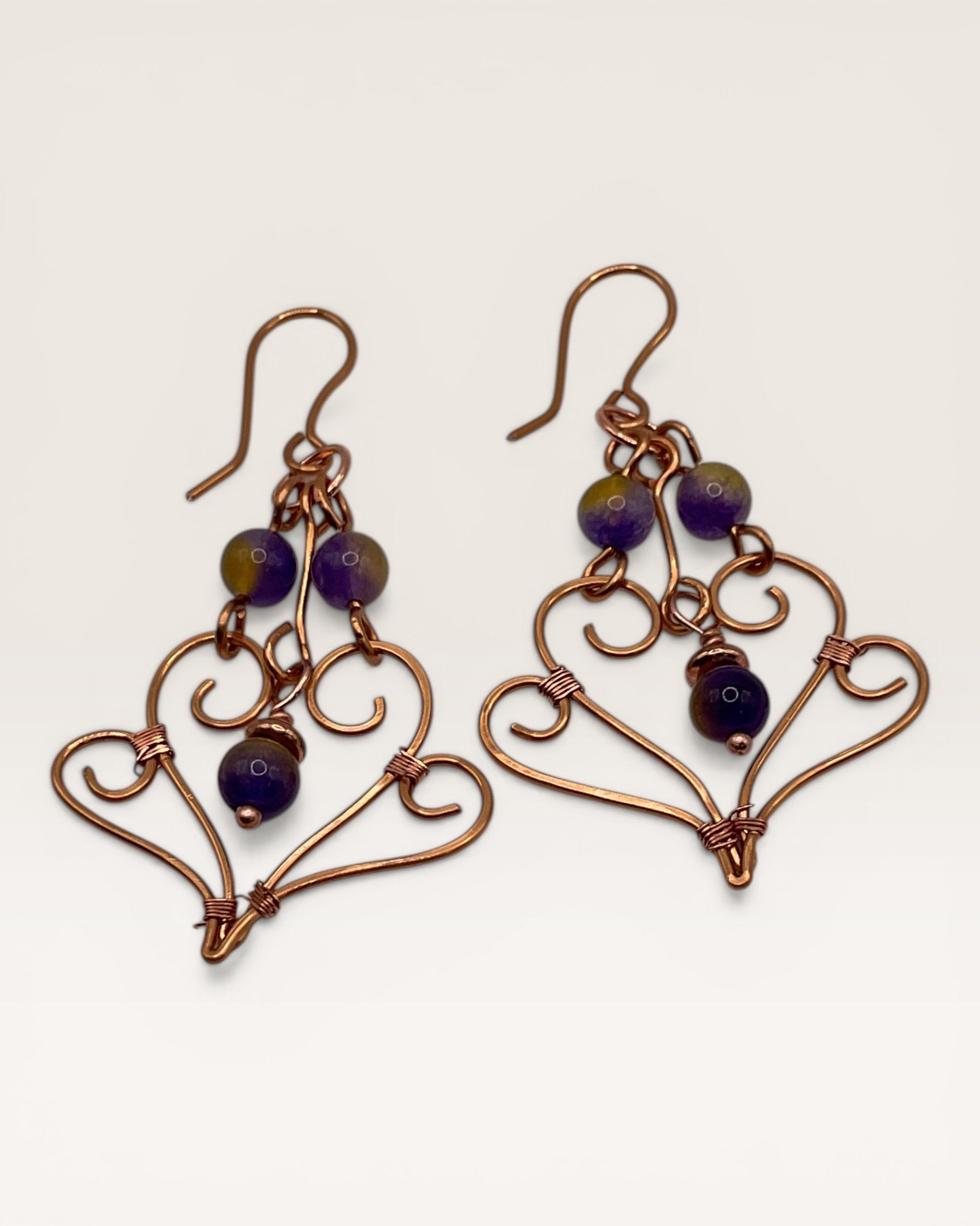Ametrine & Copper Casual Earrings