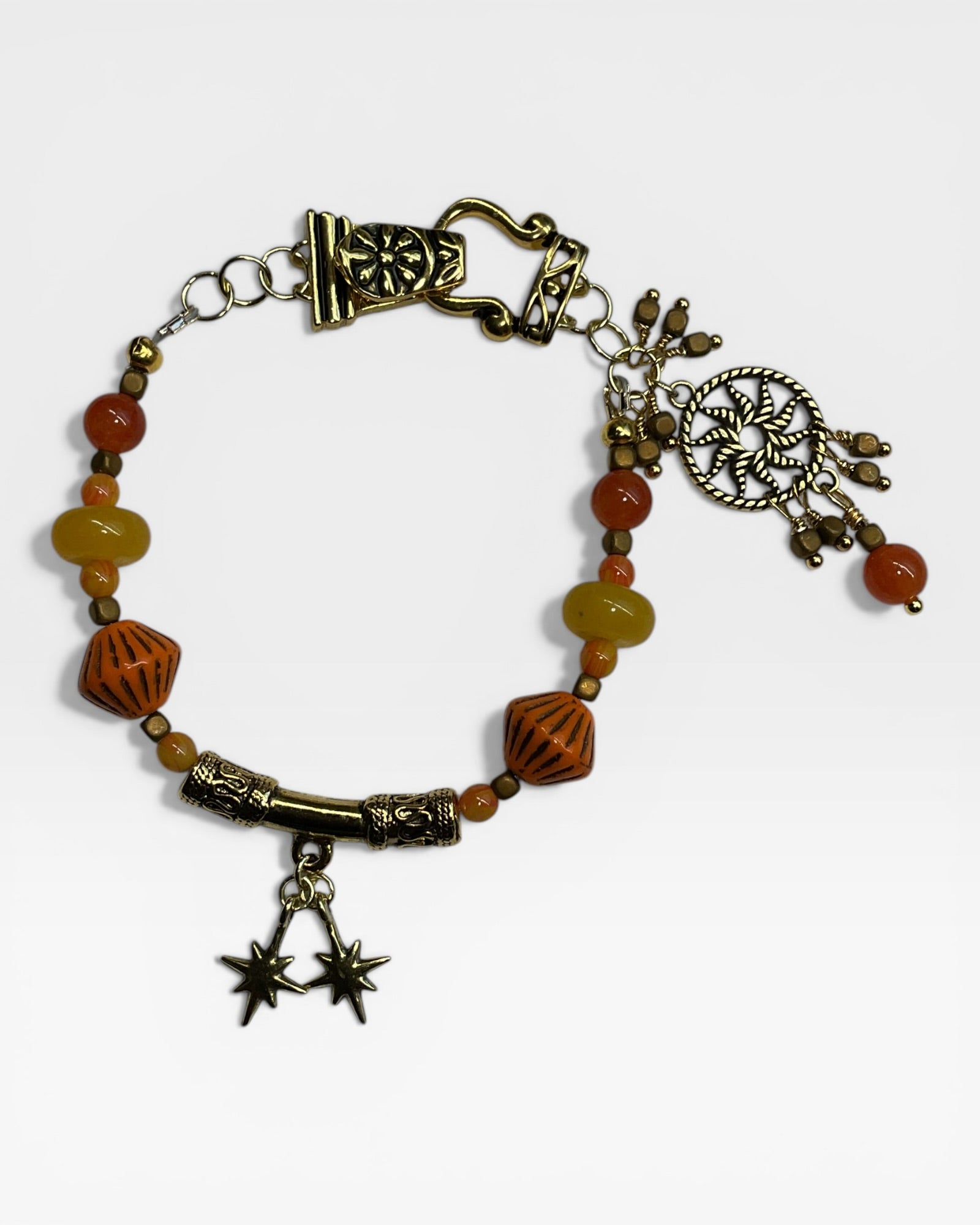 Candy Jade & Czech Glass Designer Bracelet