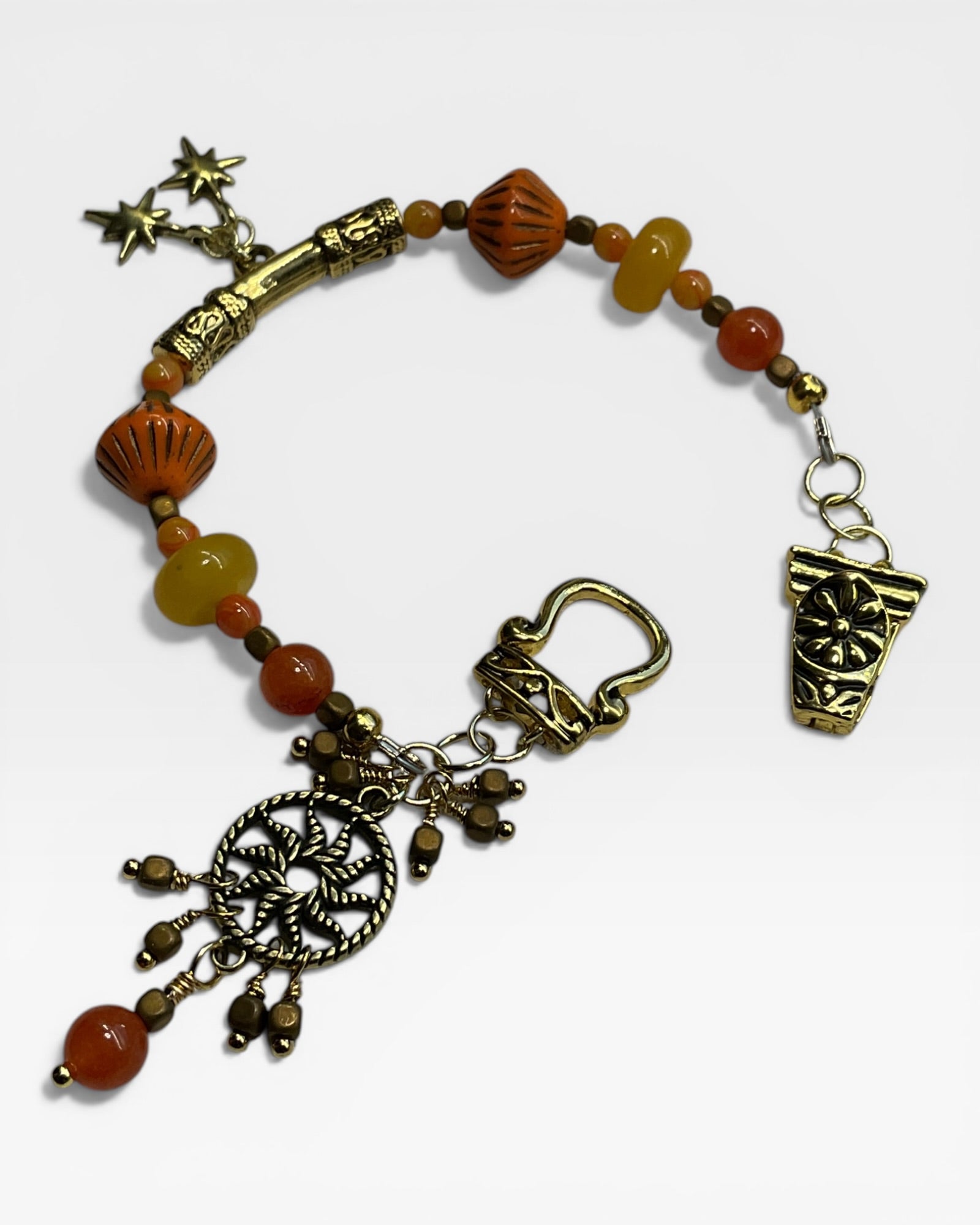 Candy Jade & Czech Glass Designer Bracelet