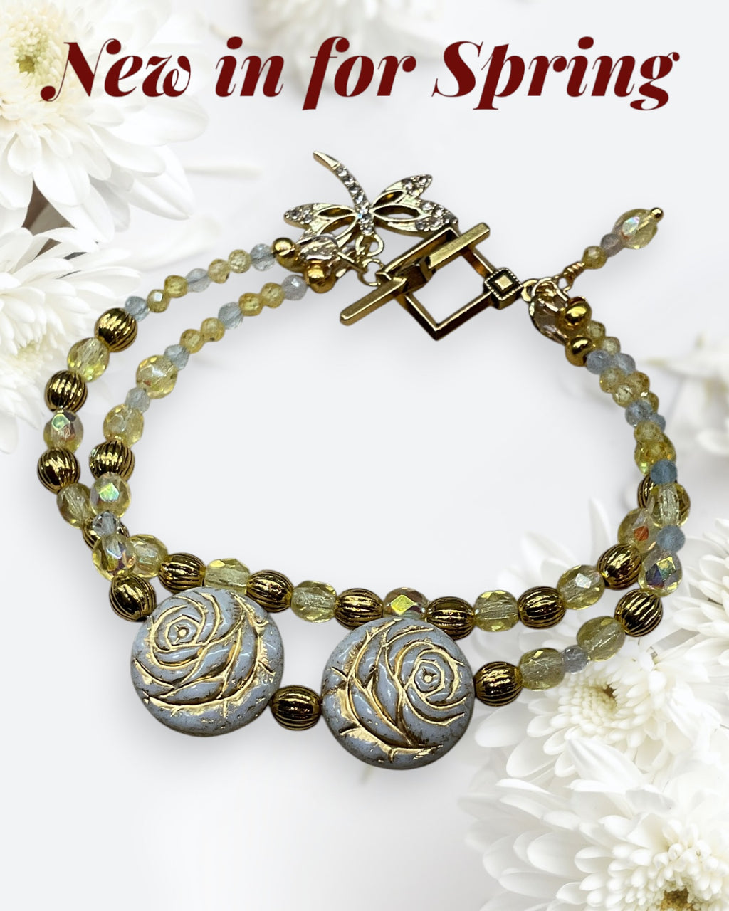 Czech Glass & Coin Bead 2-Piece Jewelry Set