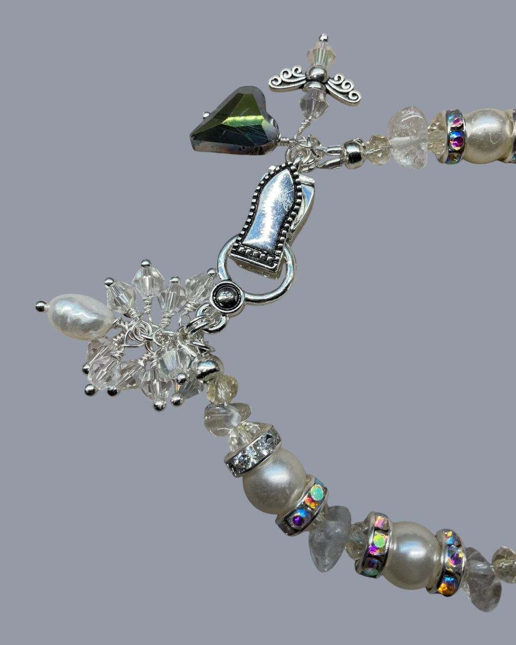 Freshwater Pearls and AB Crystals Designer Bracelet